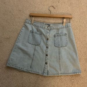 Jean Button-Up Skirt